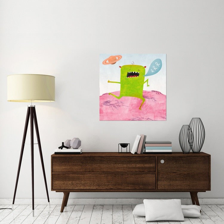 "Alien Friend Number 1" Stretched Canvas Giclee by Skip Teller, 36x36"