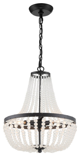 Rylee Three Light Chandelier in Matte Black