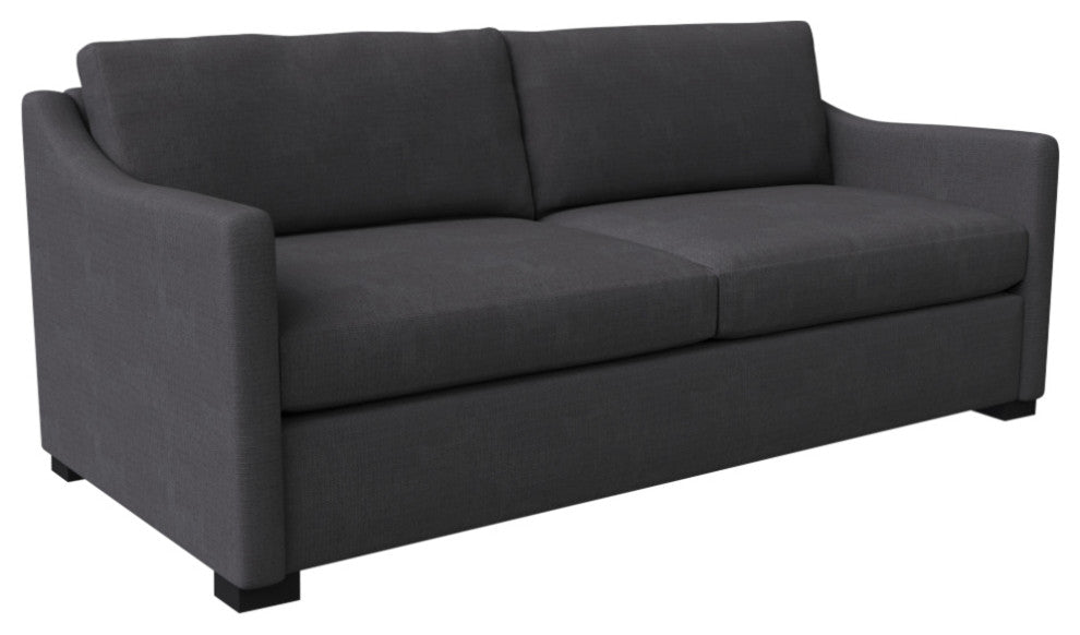 Nativa Interiors Ashley 83" Sofa, Charcoal, Depth: Deep Plush