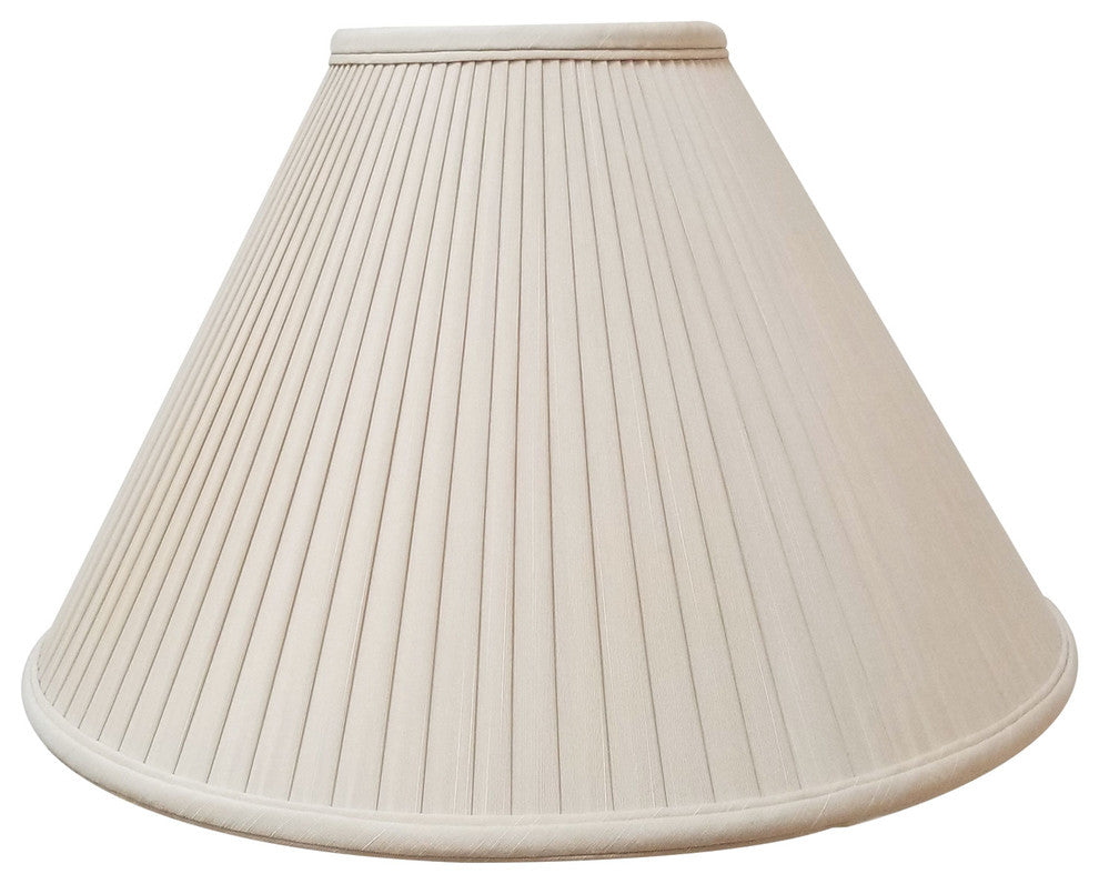 Coolie Empire Side Pleat Basic Lampshade, Beige, 5"x14"x9.5"
