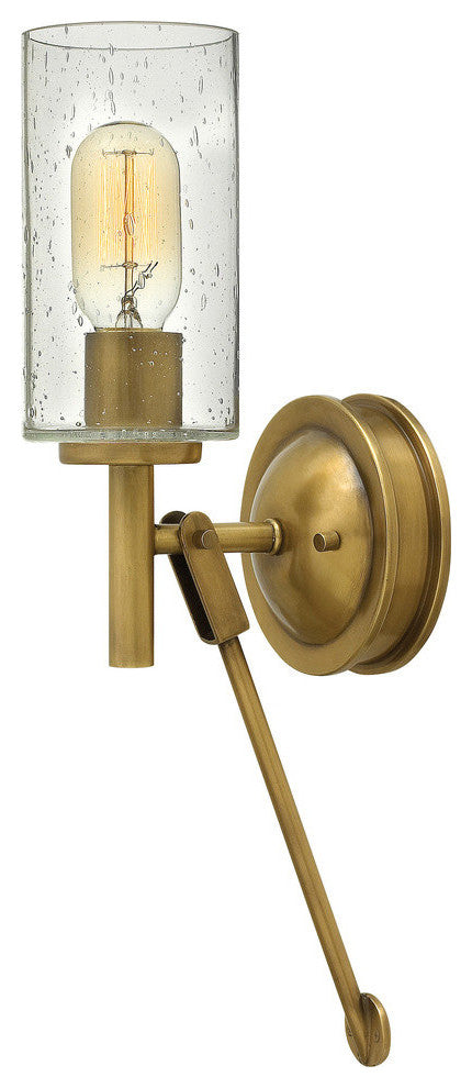 Hinkley Collier Medium Single Light Sconce, Heritage Brass