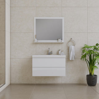 Paterno 36" Wall Mounted Bathroom Vanity With Sink, White