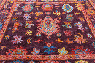 8' Square Turkish Angora Oushak Handmade Wool Rug - Q19855