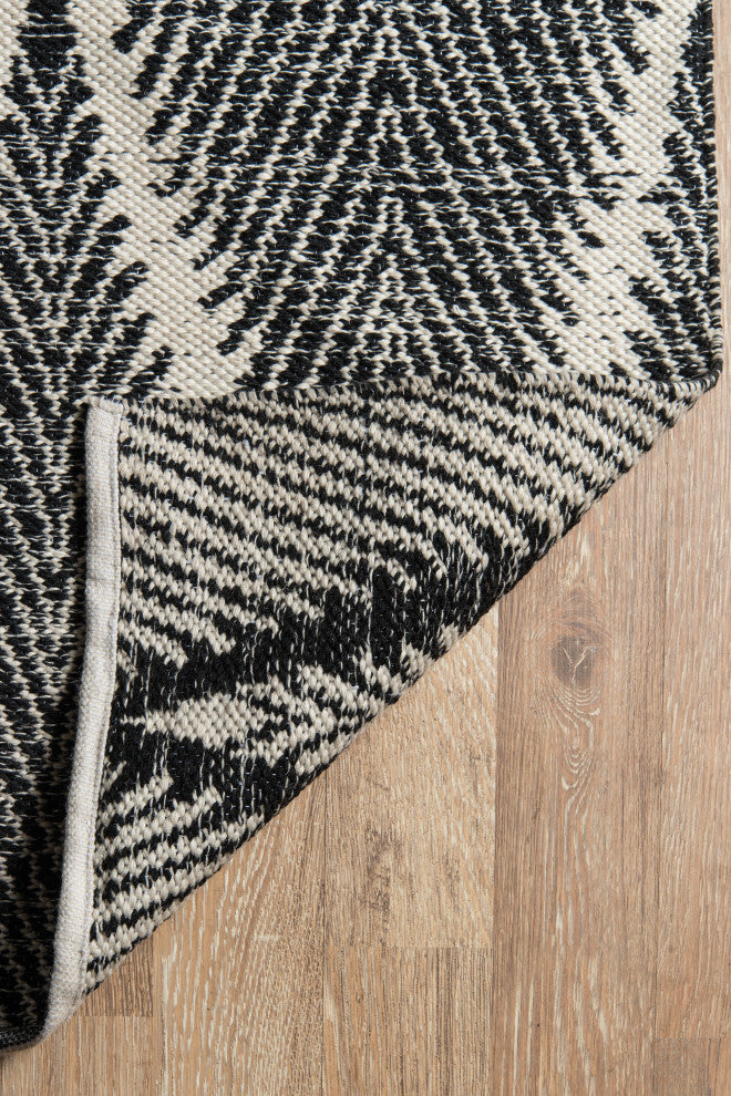Erin Gates by Momeni River Beacon Indoor Outdoor Hand Woven Rug, Black, 5''x7''6"