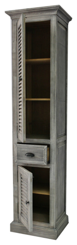 Rustic Fir Side Cabinet, Gray, Driftwood, 79"