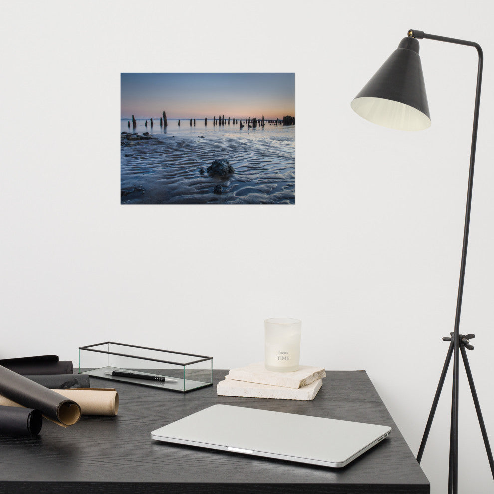 Low Tide At Battery Landscape Photo, Beach Unframed Wall Art Print, 12" X 16"