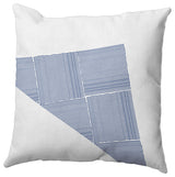 Triangles & Squares Polyester Indoor/Outdoor Pillow, Nautical Navy, 20"x20"