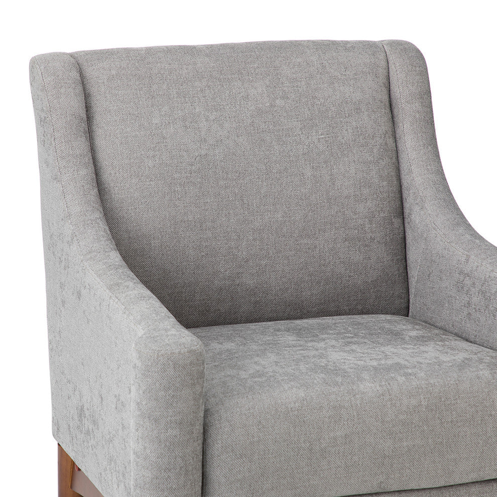 34.2" Comfy Living Room Armchair With Sloped Arms, Gray