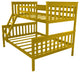 Pine Bunk Bed, Canary Yellow, Twin Over Full