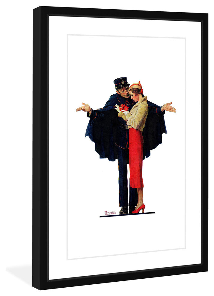 "Lost in Paris" Framed Art Print by Norman Rockwell