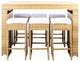 Safavieh Horus Indoor/Outdoor Dining Set, Natural/White