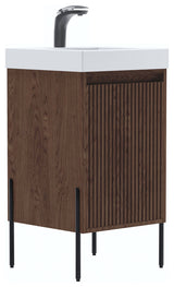 Flutie 18" Bathroom Vanity Set, Walnut