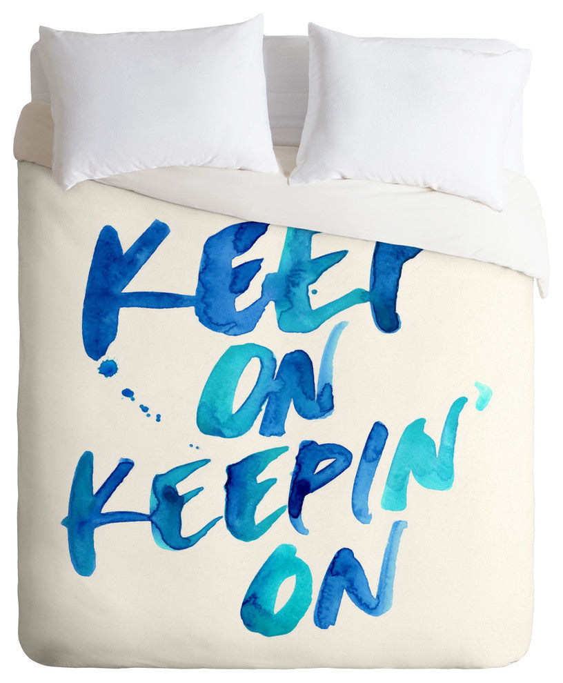 Deny Designs CMYKaren Keep On Keepin On Duvet Cover - Lightweight