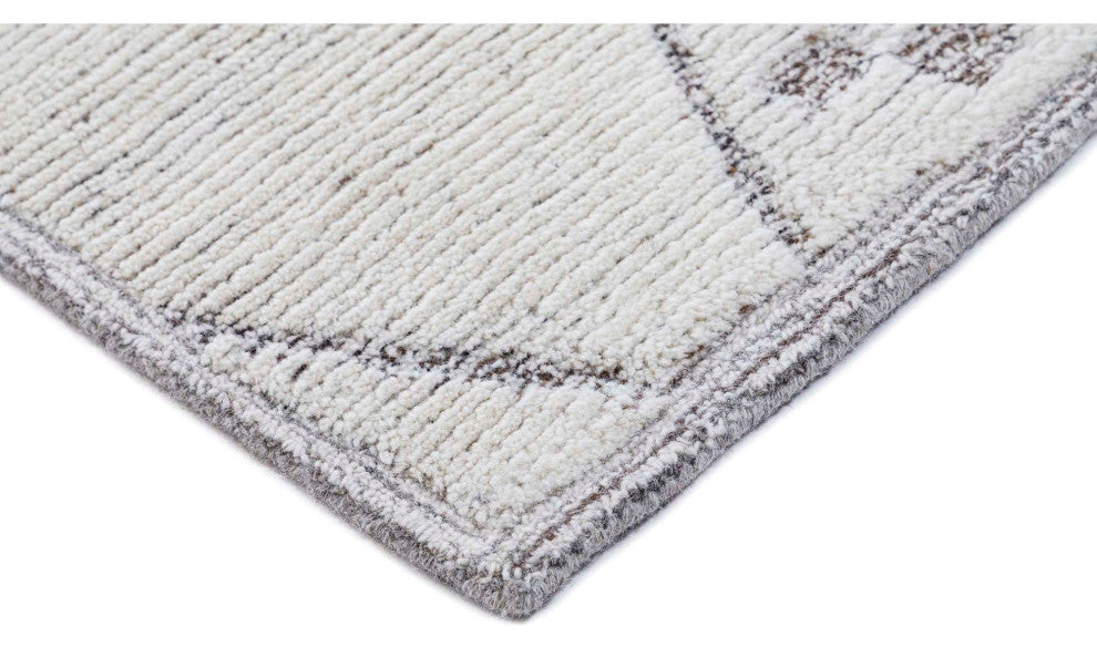 Meher Diamond Area Rug, Charcoal, 2'x3'