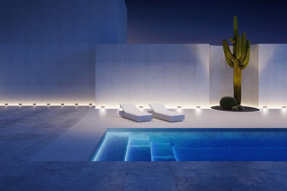 Piazza 2 Outdoor Step Light - LED, Anthracite, Concrete