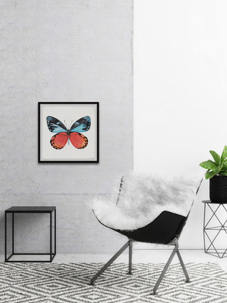 "Symmetrical Wings" Framed Painting Print, 18x18
