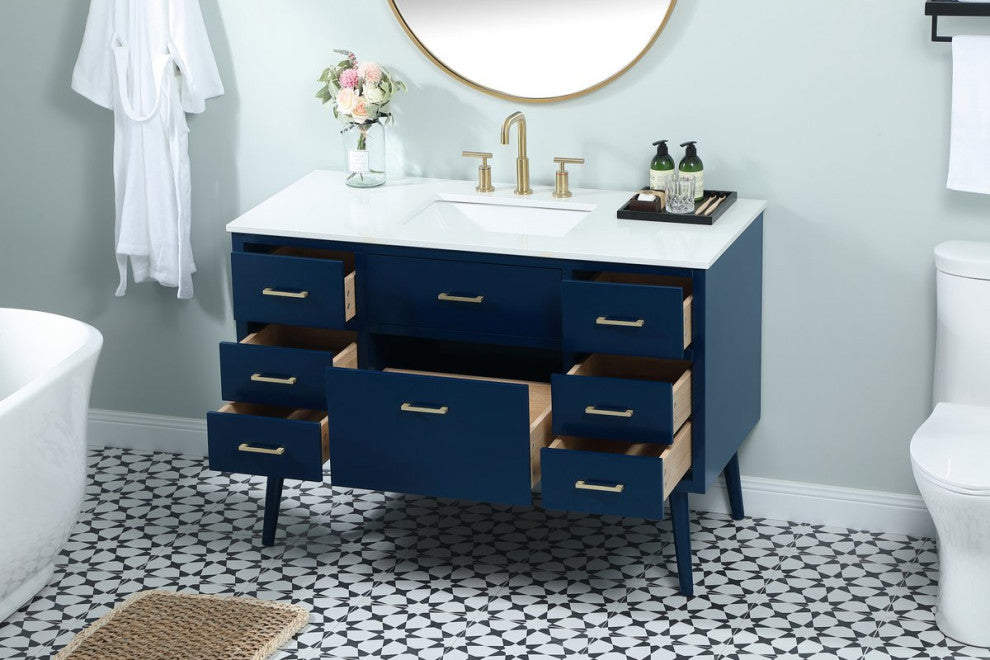 Home Living 48" Bathroom Vanity, Blue