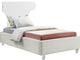 Ghost Velvet Upholstered Bed, Cream, Twin