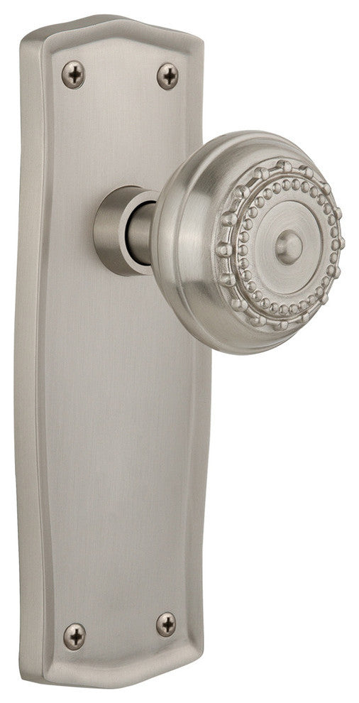 Prairie Plate Passage Meadows Door Knob, Satin Nickel