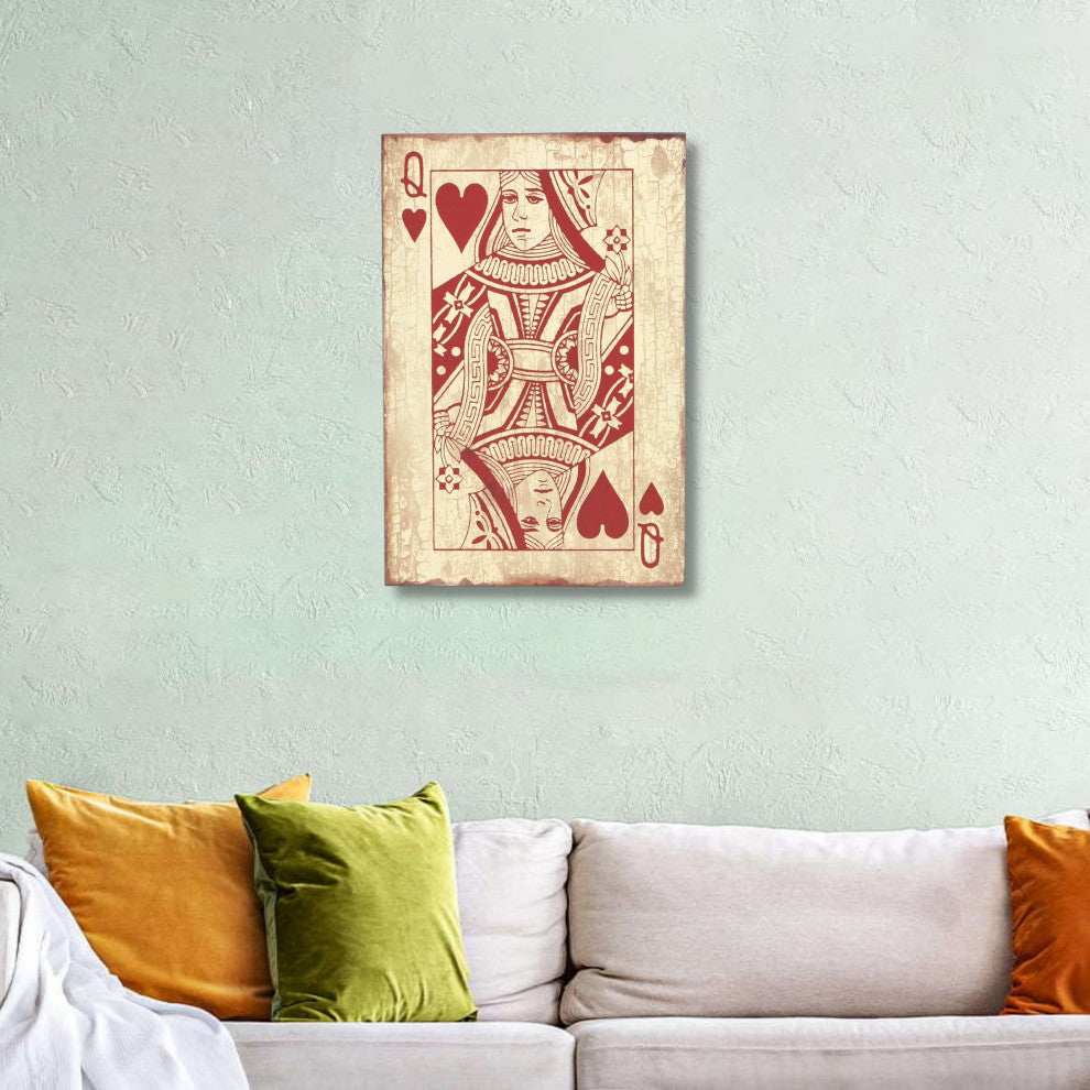 "Queen Of Hearts" Wooden Wall Decor