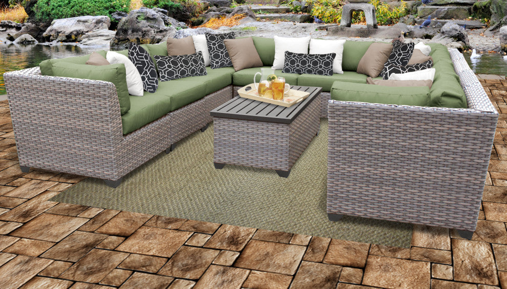 Florence 11 Piece Outdoor Wicker Patio Furniture Set 11a