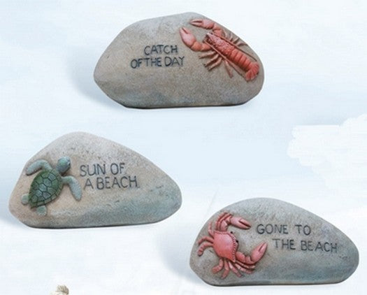 Set of Three Polystone Rocks