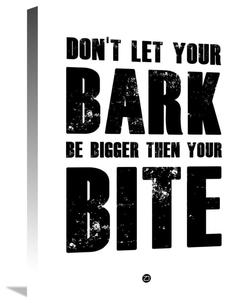 "Bark And Bite Poster White" Fine Art Print