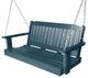 Linden Porch Swing 4', Aquatic Blue