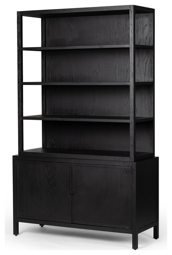 Hopkins Bookcase-Brushed Ebony Oak Vnr