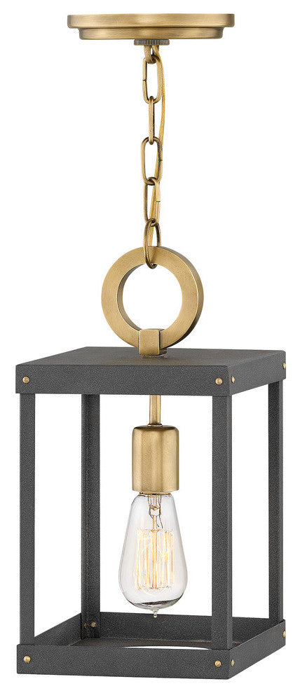 Hinkley Porter Small Open Frame Pendant, Heritage Brass
