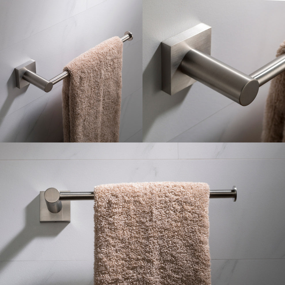 Ventus Bathroom Towel Bar, Brushed Nickel