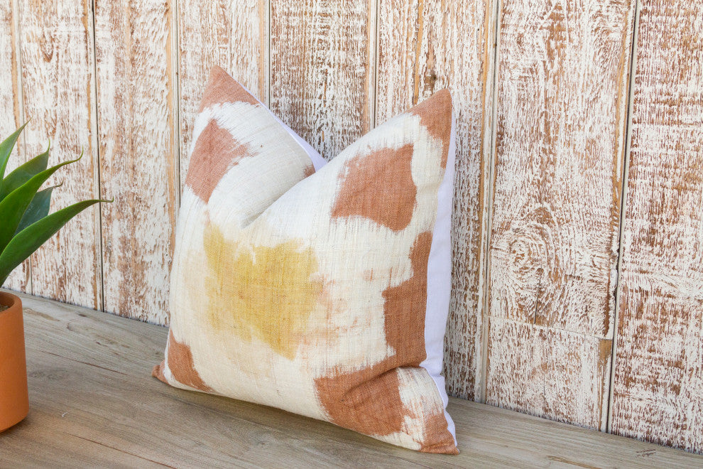Vivi Organic Silk Ikat Pillow