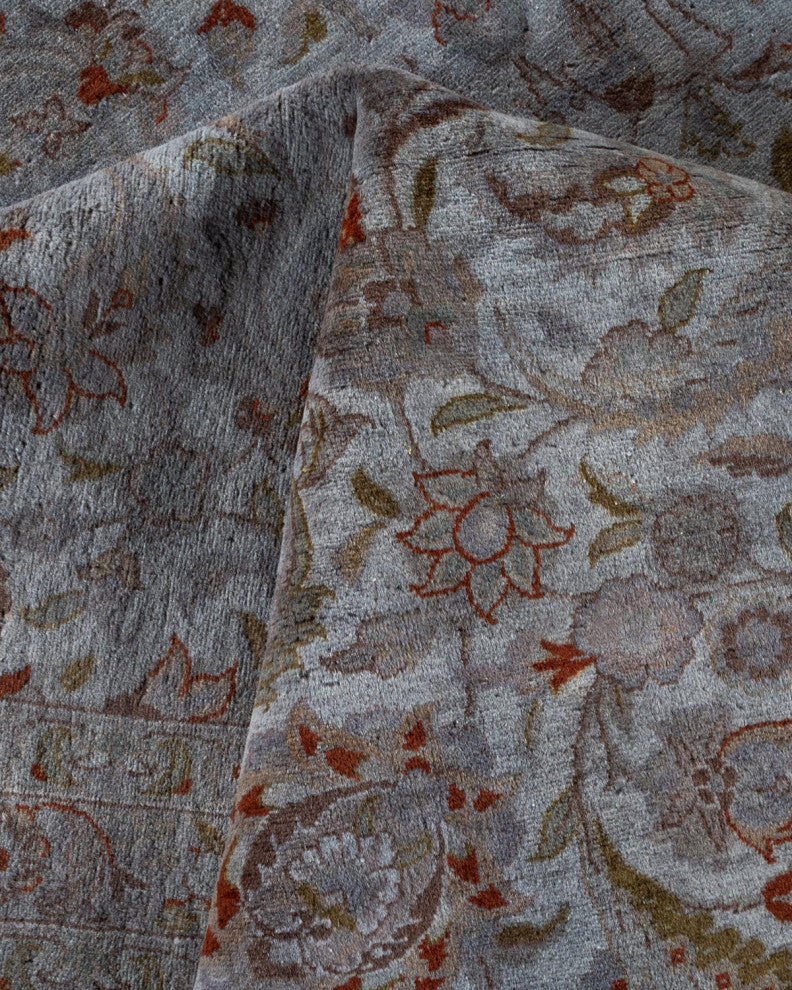 Fine Vibrance, One-of-a-Kind Hand-Knotted Area Rug Gray, 10' 1" x 14' 5"