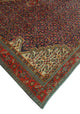 Fine Vintage Distressed Kokayi Navy/Rust Rug, 6'4x9'7