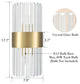 Clear Glass Wall Sconces Lighting, Set of 2, Brass