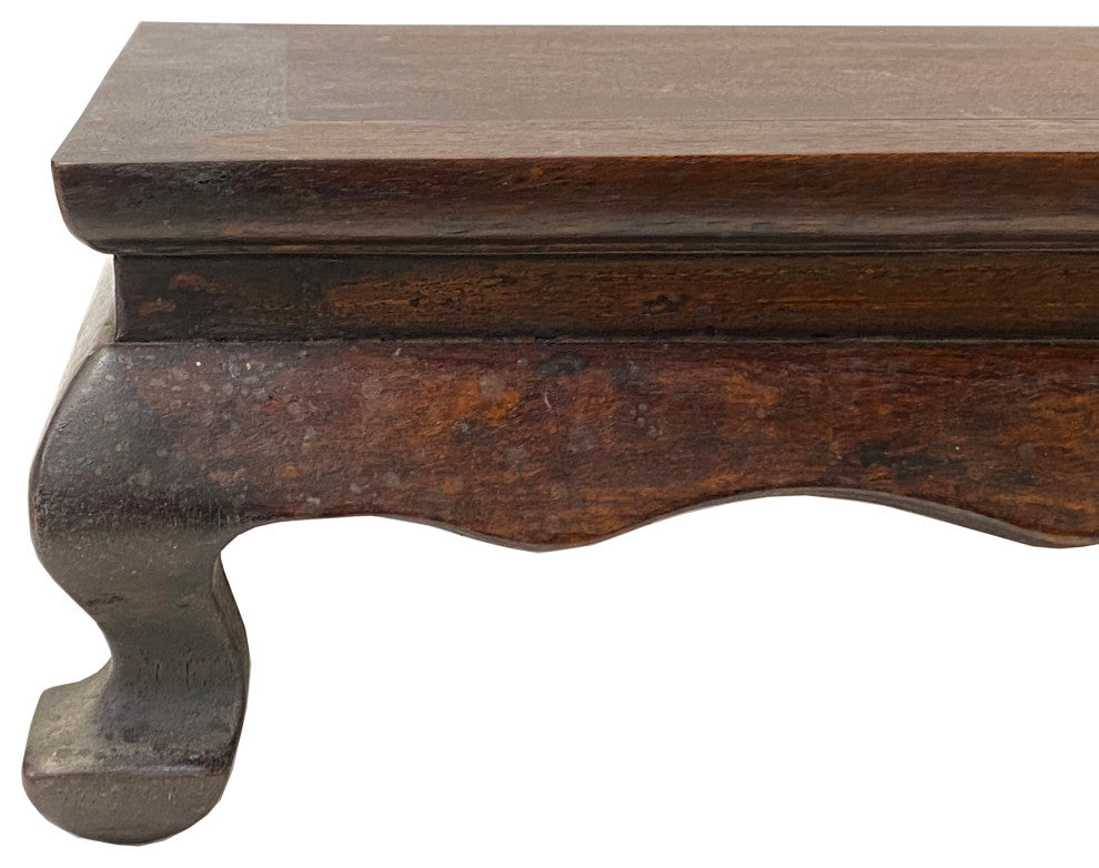 Chinese Brown Wood Rectangular Table Top Stand Display Easel Hws3025