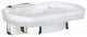 Ice Holder With Frosted Glass Soap Dish, Polished Chrome