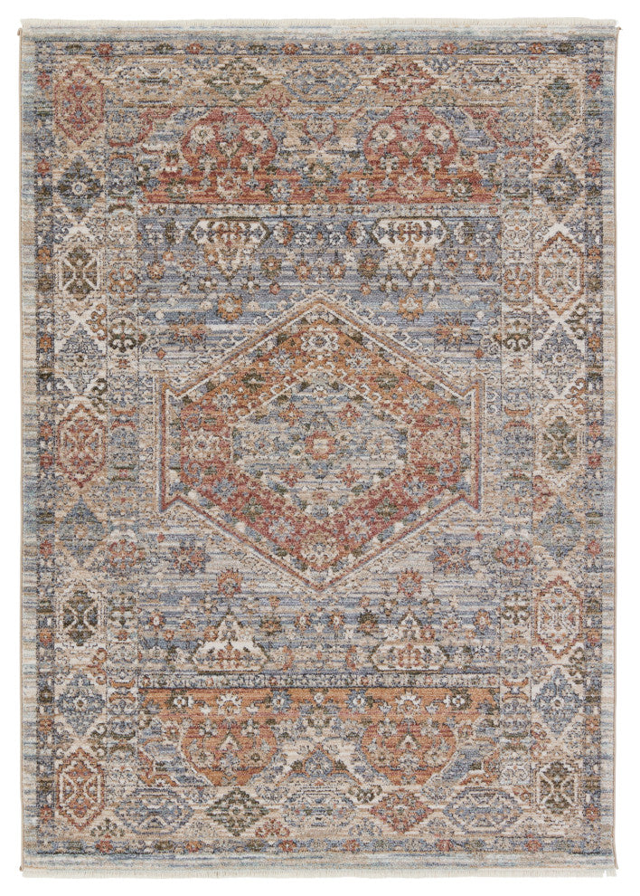 Jaipur Living Madrid Medallion Red/ Blue Runner Rug 3'X10'