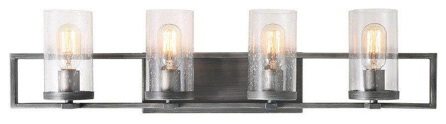 LNC 3-Light Glass Wall Sconces Bathroom Wall lights Rustic Vanity Light, 4 Lights