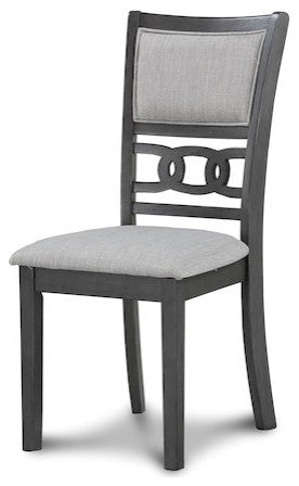 Gia Gray Wood Dining Chair with Fabric Seat (Set of 4)