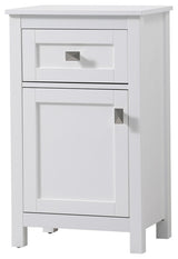 18" Wide Bathroom Storage Freedstanding Cabinet, White