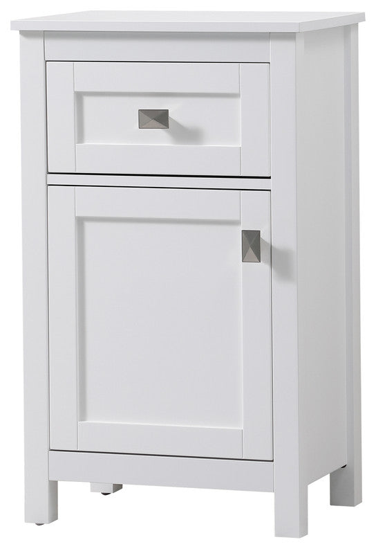 18" Wide Bathroom Storage Freedstanding Cabinet, White