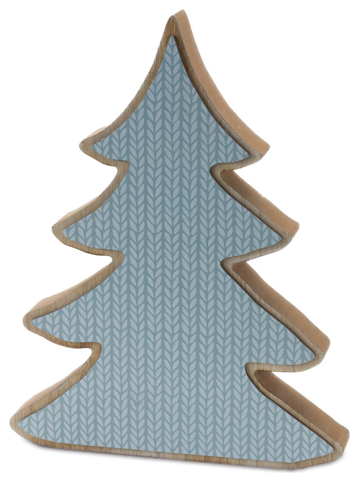 Wood Pine Tree Decor, Set of 2