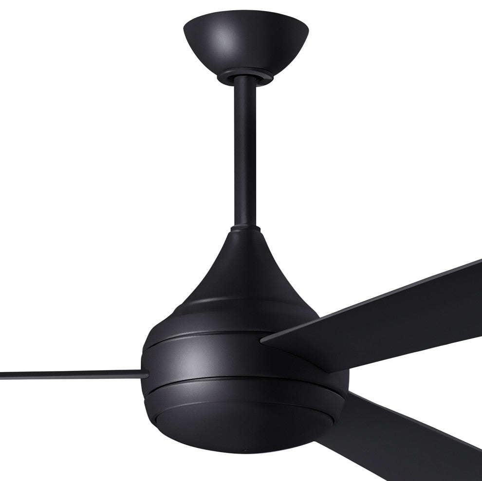 Donaire Paddle Fan Integrated LED, Matte Black, Matte Black Blades
