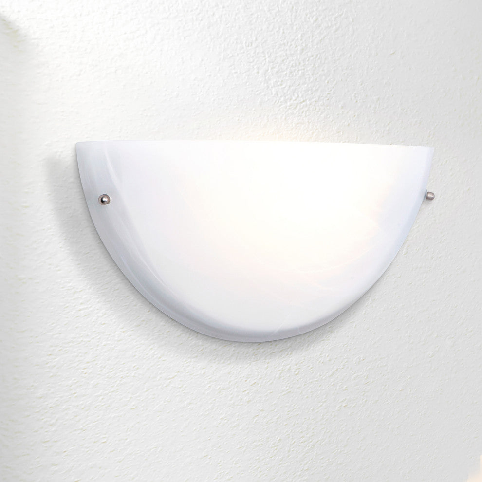 1-Light Wall Sconce, White Finish