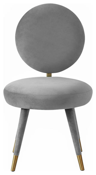 Kylie Light Gray Velvet Dining Chair, Light Gray