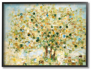 Abstract Apple Tree Framed Giclee Texturized Art, 12x12