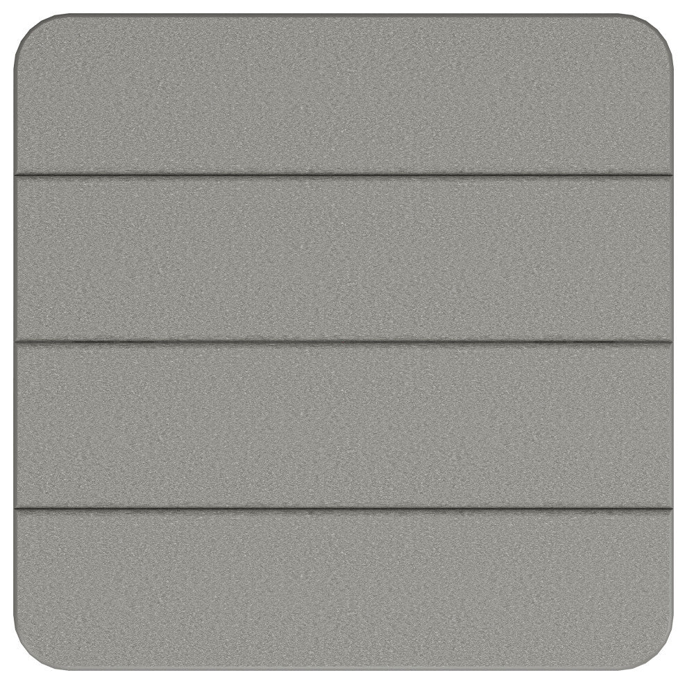 Polywood Seashell 18" Side Table, Slate Gray