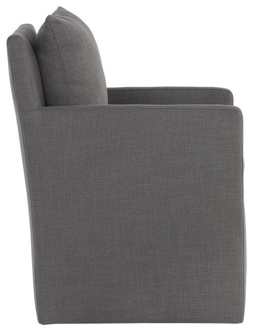 Glenrose Wheeled Dining Armchair, Effie Smoke