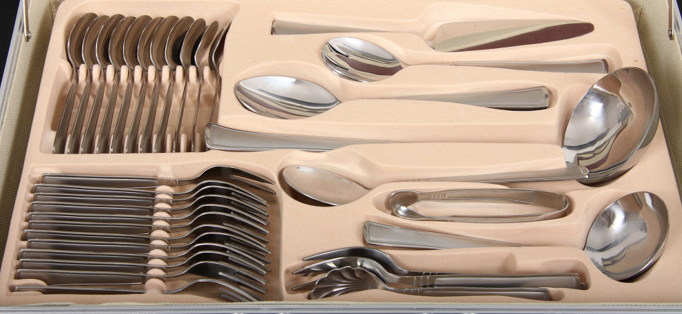 AVA Stainless Steel Flatware set in a case, 72 pcs